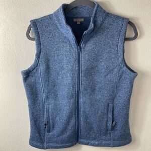 T‎ by Talbots Blue Fleece Lined Vest Sz Mp petite